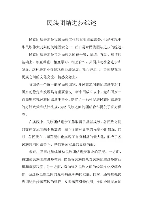 民族团结进步综述