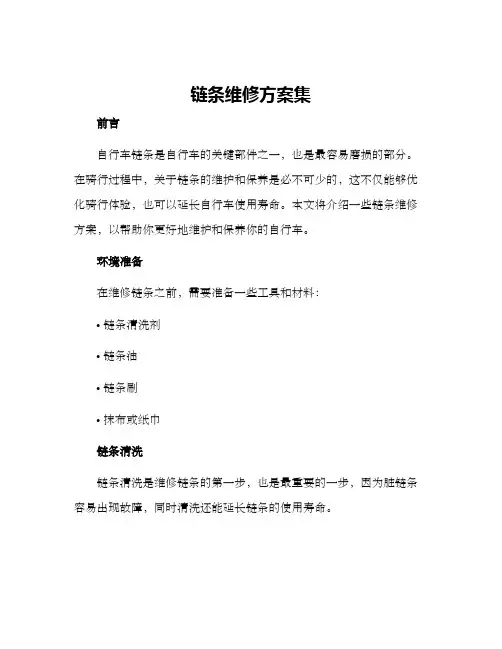 链条维修方案集