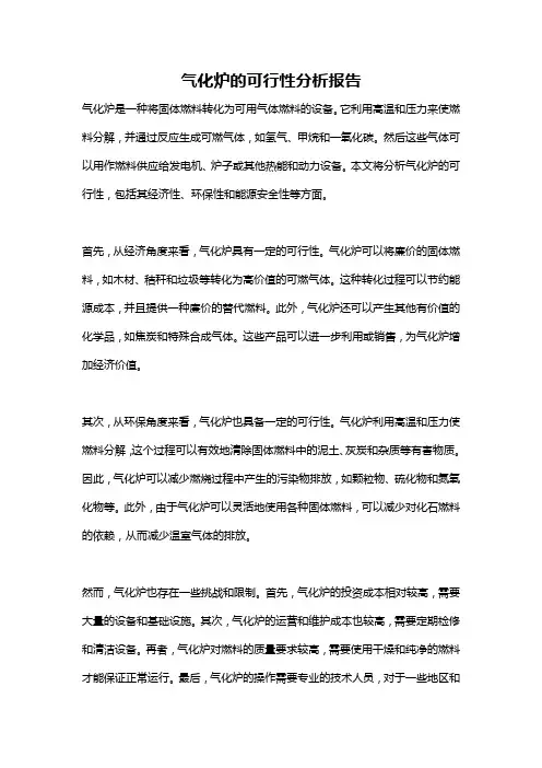 气化炉的可行性分析报告
