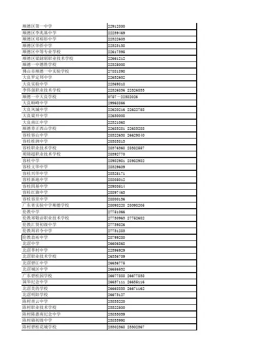 佛山市中小学