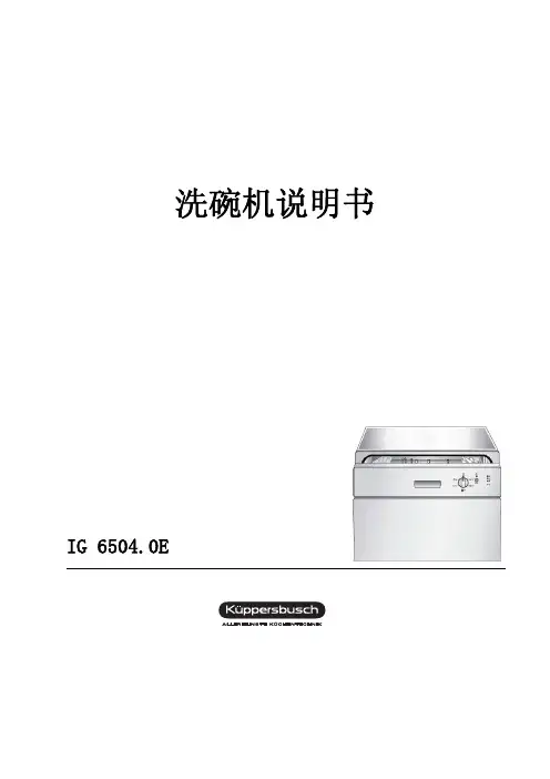 洗碗机 IG 6504.OE 说明书