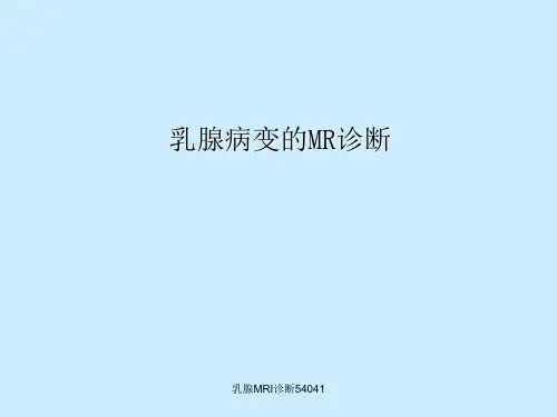 乳腺MRI诊断54041 ppt课件