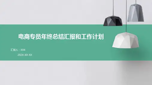 电商专员年终总结汇报和工作计划PPT