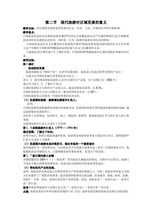 人教版高中地理选修3《第一章 现代旅游及其作用 第二节 现代旅游对区域发展的意义》_41