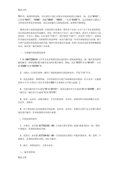 (整理)大理石命名规则.