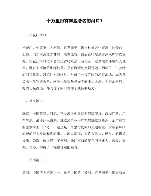 十万里内有哪些著名的河口？