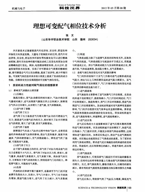 理想可变配气相位技术分析