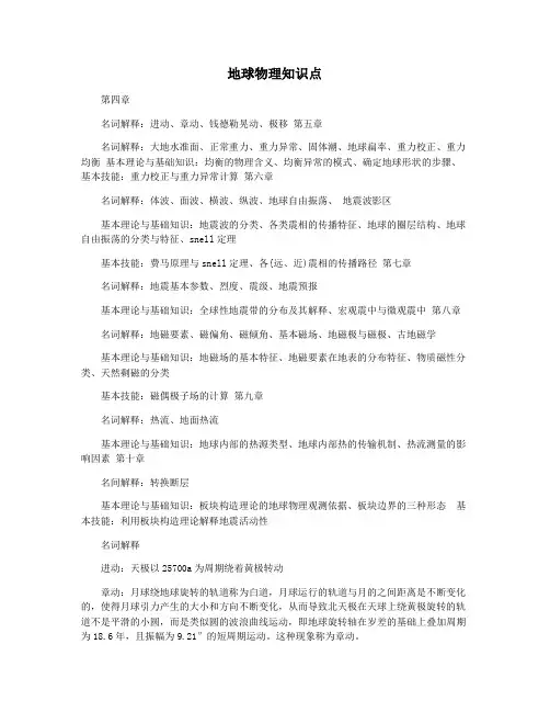 地球物理知识点
