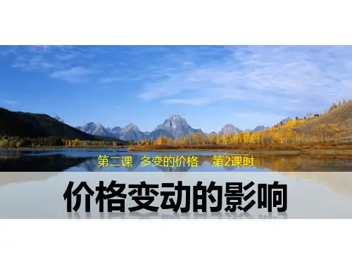 课件1：2.2 价格变动的影响