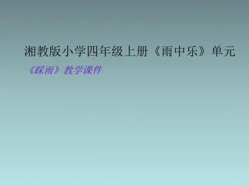 四年级上音乐课件(A)-雨中乐_湘教版