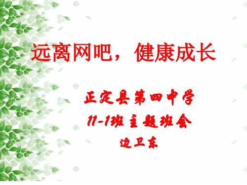 《远离网吧,健康成长》主题班会