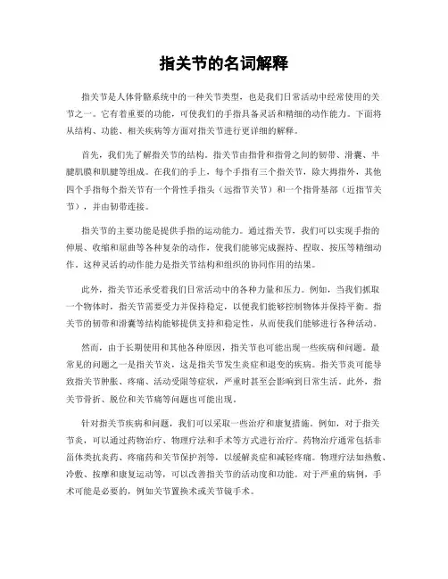 指关节的名词解释