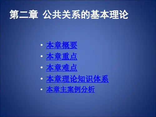 公共关系的基本理论