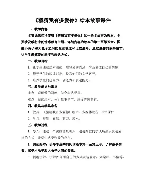 《猜猜我有多爱你》绘本故事课件