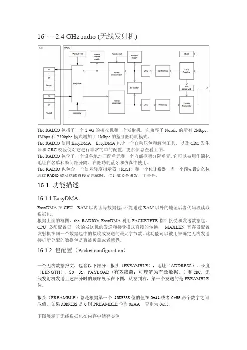 NRF51822  RADIO中文资料