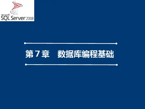 《数据库编程基础》PPT课件