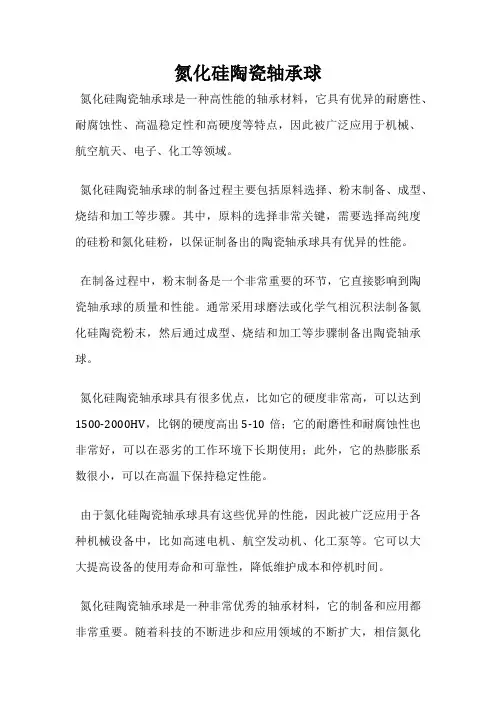 氮化硅陶瓷轴承球