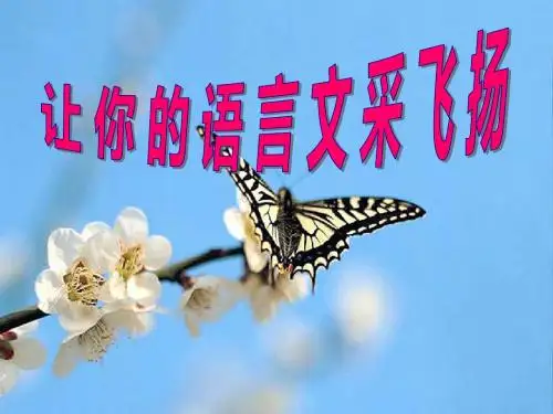 【初中作文】初中作文辅导：让你的语言文采飞扬ppt