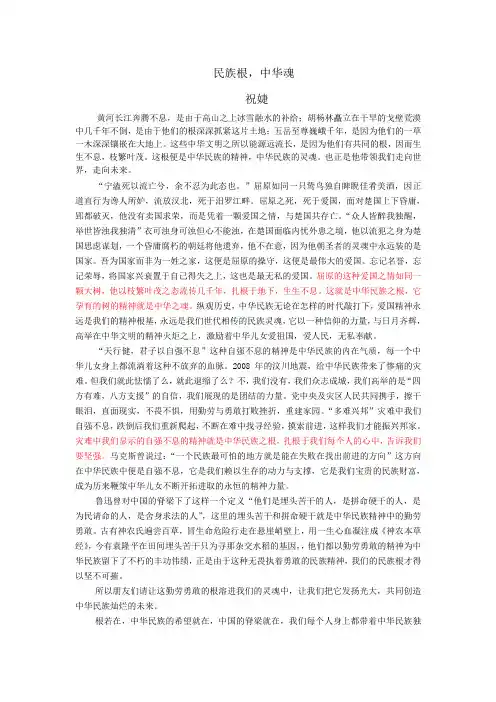 民族根,中华魂
