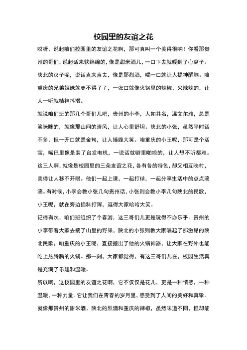 校园里的友谊之花