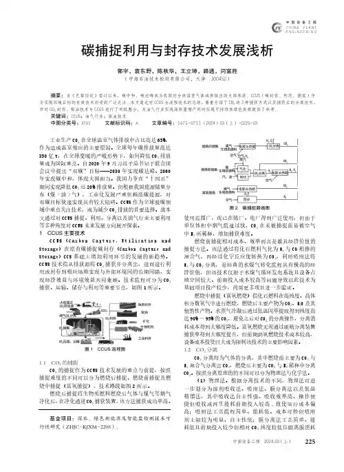 碳捕捉利用与封存技术发展浅析