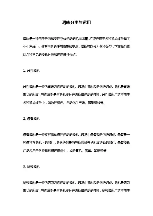 滑轨分类与运用