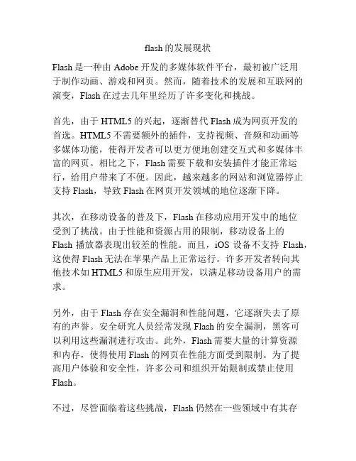 flash的发展现状