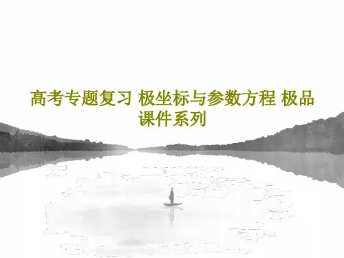 高考专题复习 极坐标与参数方程 极品课件系列30页PPT