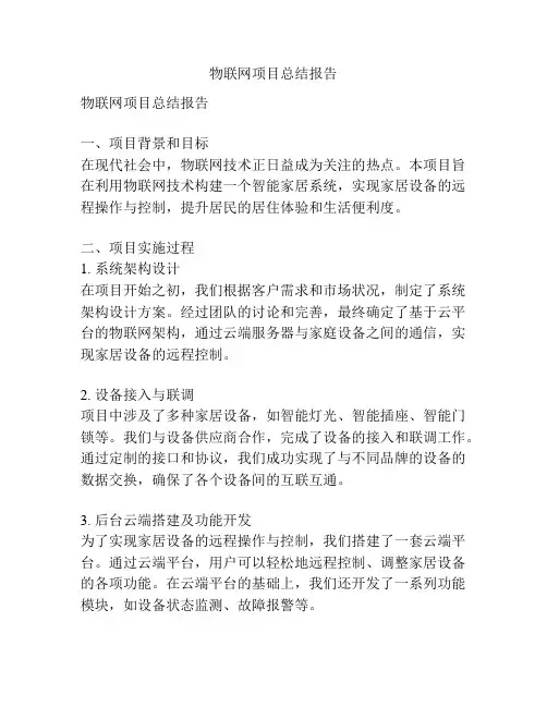 物联网项目总结报告