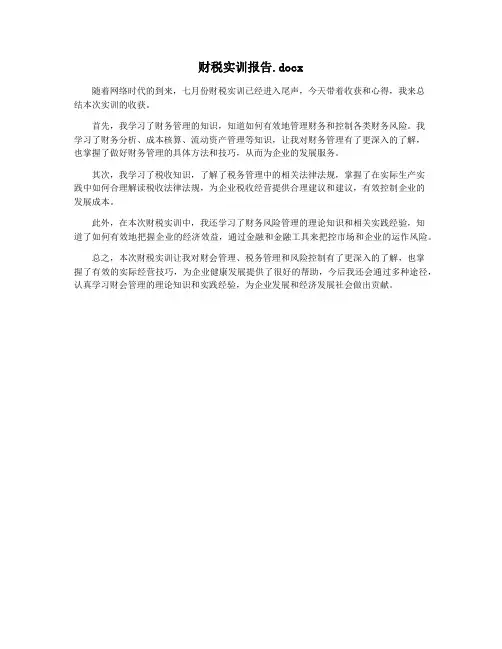 财税实训报告.docx