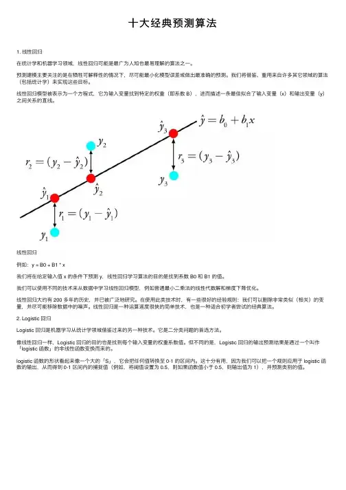 十大经典预测算法