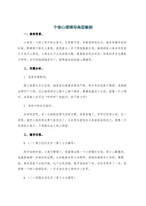 个体心理辅导典型案例