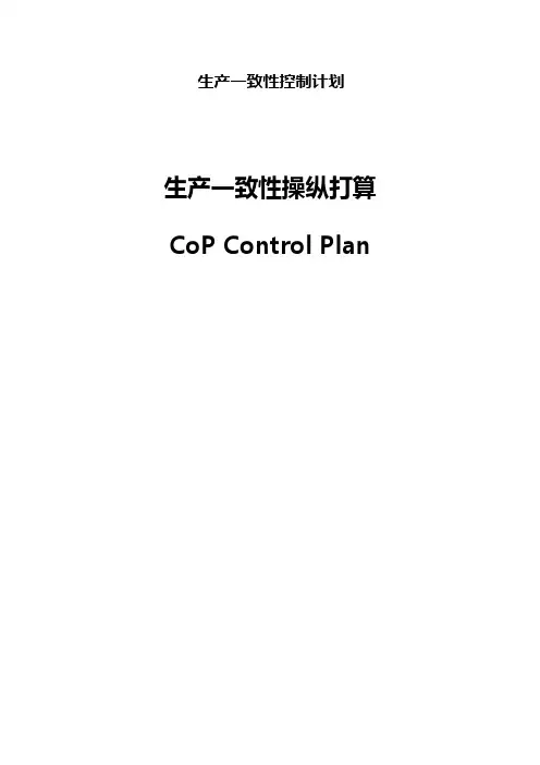 生产一致性控制计划
