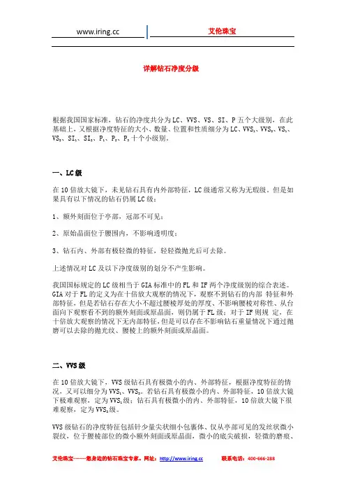 详解钻石净度分级