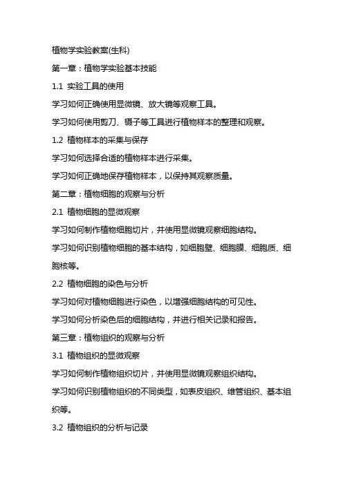 植物学实验教案(生科)
