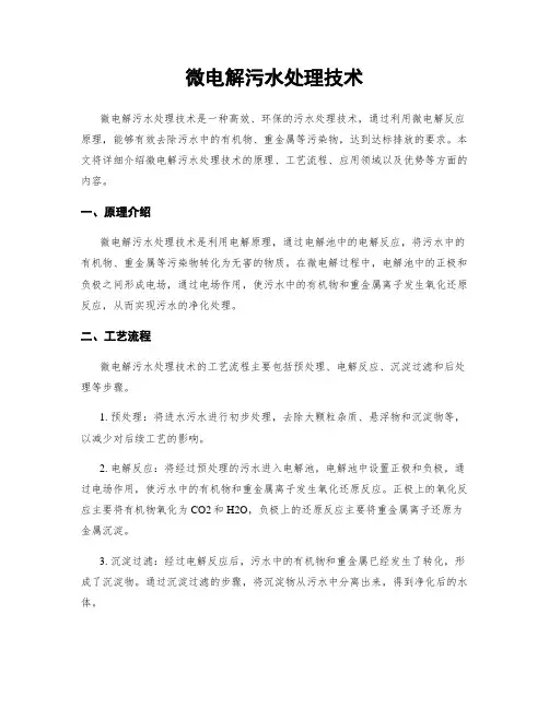 微电解污水处理技术