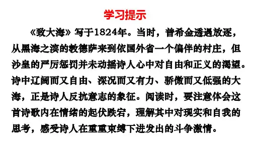 《致大海》超级精品ppt课件
