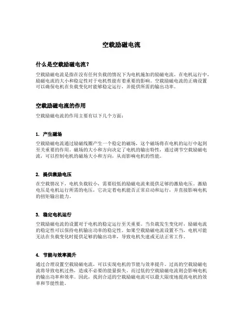 空载励磁电流