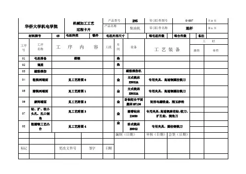 295柴油机连杆加工工艺过程卡