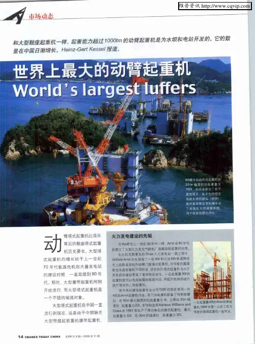 世界上最大的动臂起重机