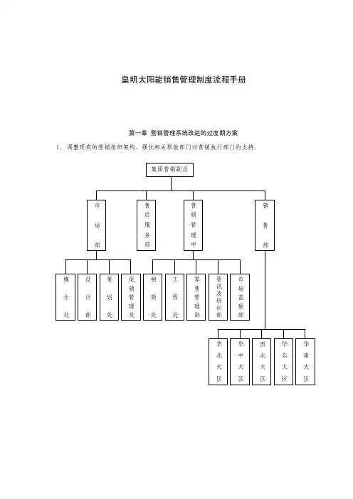 （DOC）-《皇明太阳能销售管理制度流程手册DOC》（51页）..