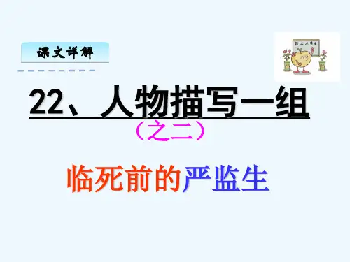 语文人教版五年级下册22.人物描写一组(二)临死前的严监生