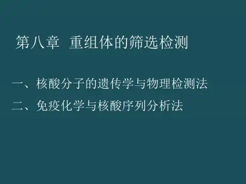 8第八章重组体的筛选ppt课件