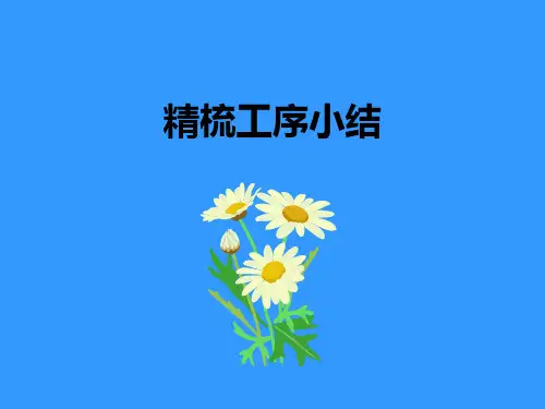 棉纺织工艺精梳工序小结
