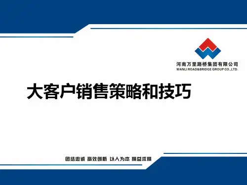 大客户销售策略和技巧