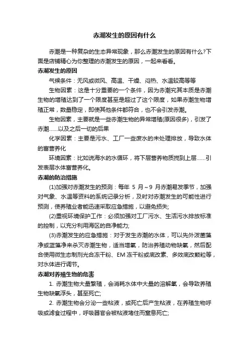 赤潮发生的原因有什么