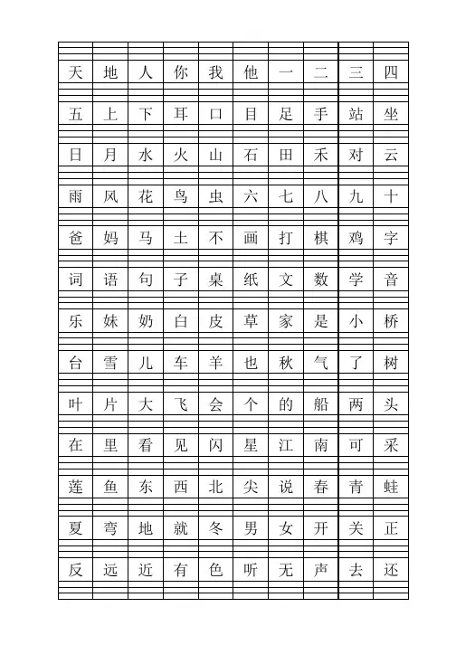 部编版小学一年级期末语文复习之二类字注音