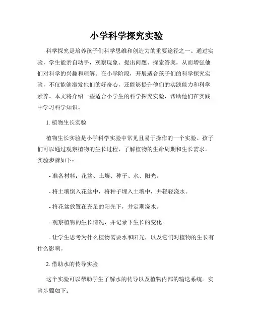 小学科学探究实验