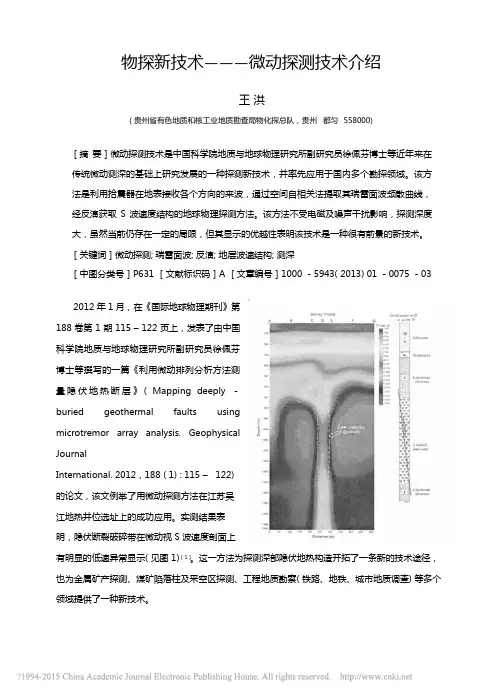 物探新技术_微动探测技术介绍_王洪