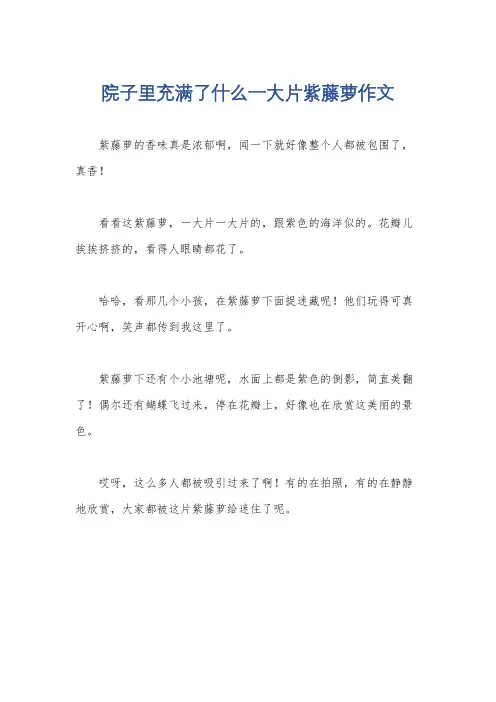 院子里充满了什么一大片紫藤萝作文